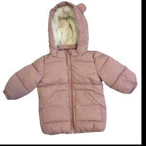 H & M Pink Puffer Hooded Jacket
